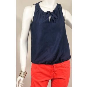 Midnight Blue Cute Sleeveless Top